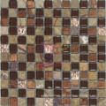 Brown Tropical Rain Forest Marble with Glass Mosaics (CS061)